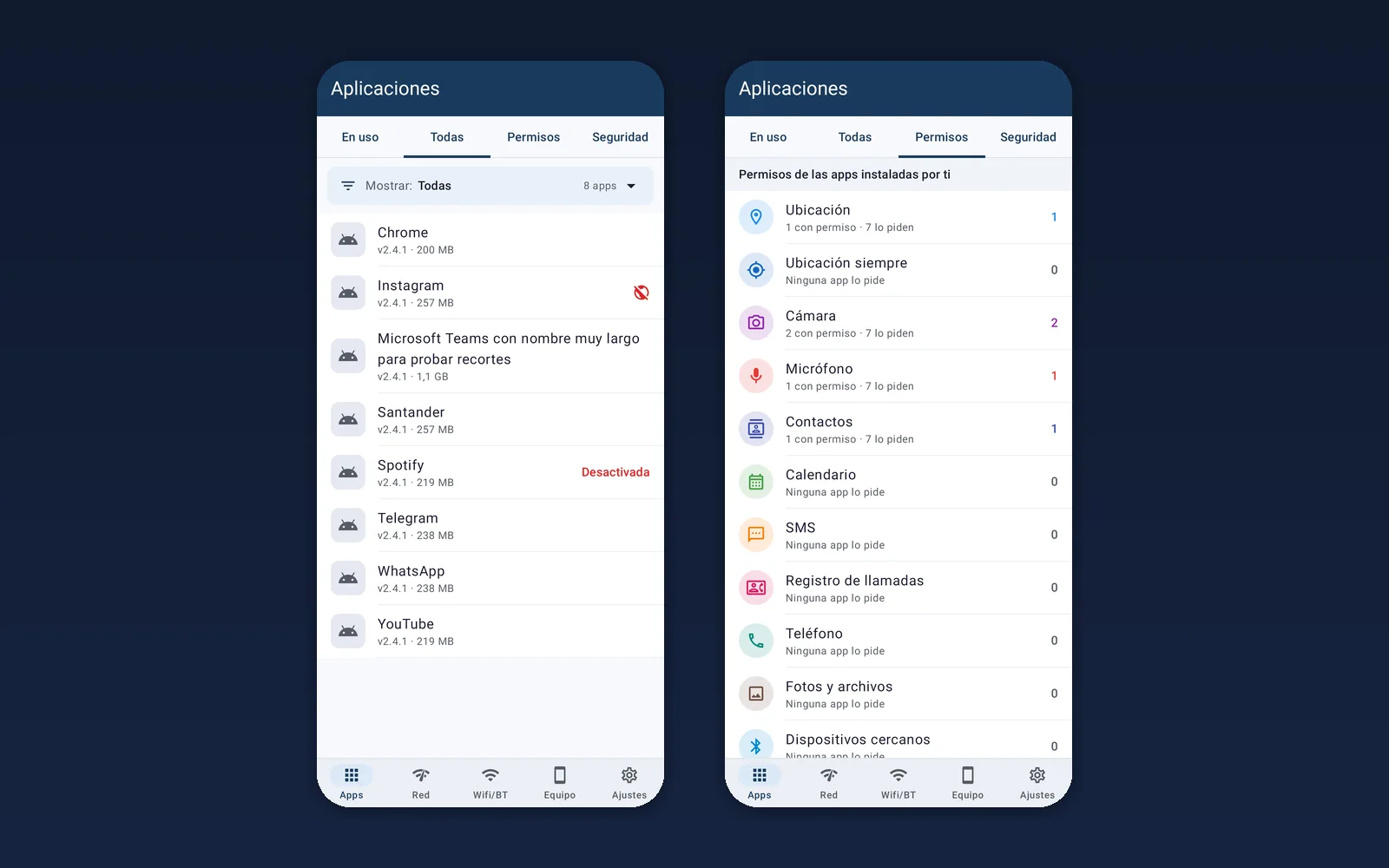 Apps y permisos